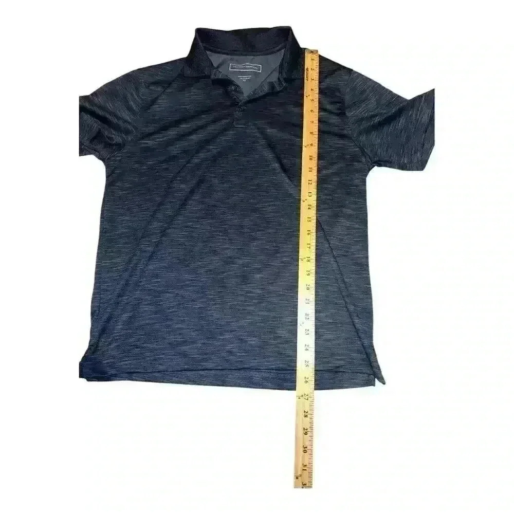 Tricots St. Raphael Mens Space-Dye Blue Polo Shirt, Medium - Picture 6 of 6